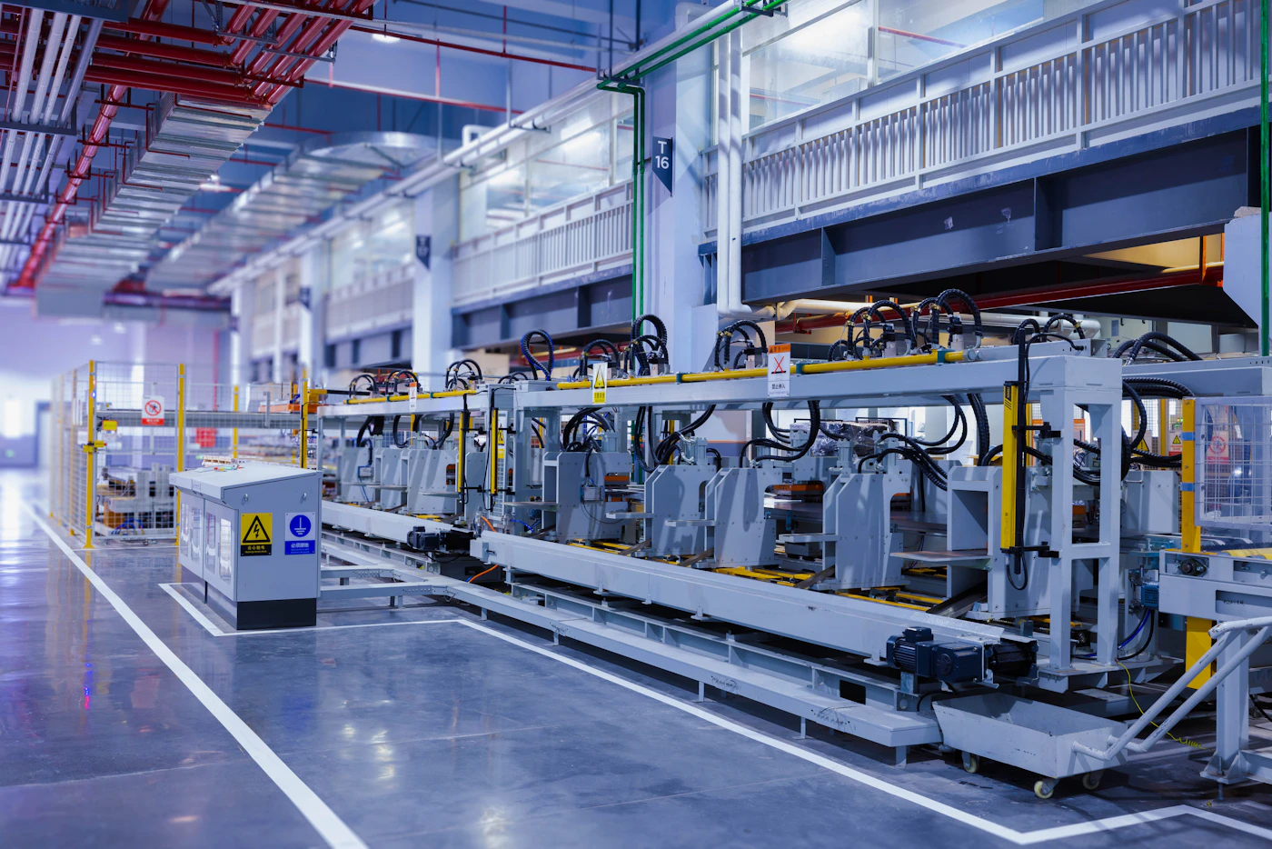 Inside an industrial manufacturing facility